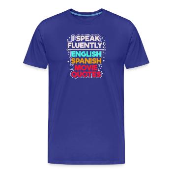 Movies Statement Streaming Movie Watch Cineaste - Men's Premium Organic T-Shirt - royal blue - Front - Damien (186cm)