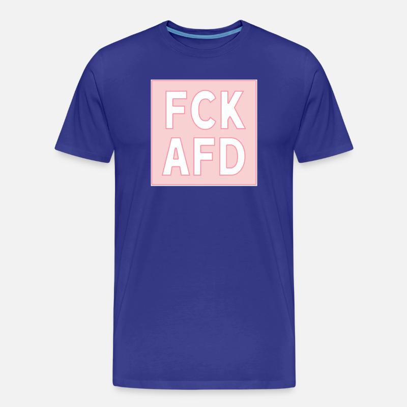 FCK AFD rosa - Männer Premium Bio T-Shirt - Königsblau