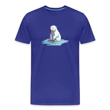 Eisbär ohne Eis Klimawandel - Männer Premium Bio T-Shirt - Königsblau - Vorne - Damien (186cm)