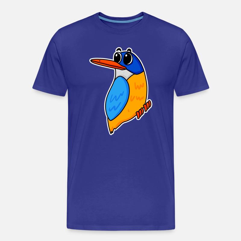 Niedlicher Eisvogel - Männer Premium Bio T-Shirt - Königsblau