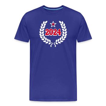 2024 - Anniversaire Anniversaire JGA Année de mariage - T-shirt bio Premium Homme - bleu roi - Devant - Damien (186cm)