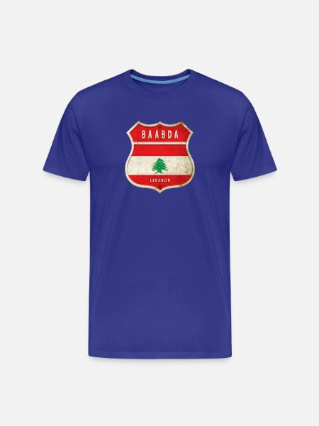 Baabda Libanon Wappen Flaggen Design - Männer Premium Bio T-Shirt - Königsblau