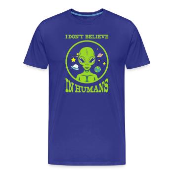 UFO, fliegende Untertasse, UFO - Männer Premium Bio T-Shirt - Königsblau - Vorne - Damien (186cm)