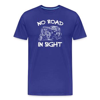 Pas de route en vue Jeeps - T-shirt bio Premium Homme - bleu roi - Devant - Damien (186cm)