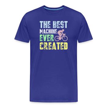 Best Machine Ever Created Cyclist - Men's Premium Organic T-Shirt - royal blue - Front - Damien (186cm)