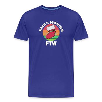 Theatre Streaming Cinema Movies Cineaste Movie Night - Men's Premium Organic T-Shirt - royal blue - Front - Damien (186cm)
