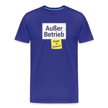 Außer Betrieb Techniker Informiert Faultier Büro - Männer Premium Bio T-Shirt - Königsblau - Vorne - Damien (186cm)