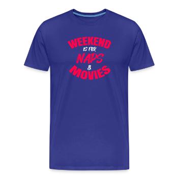 Movies Streaming Theatre Statement Cinema Night - Men's Premium Organic T-Shirt - royal blue - Front - Damien (186cm)