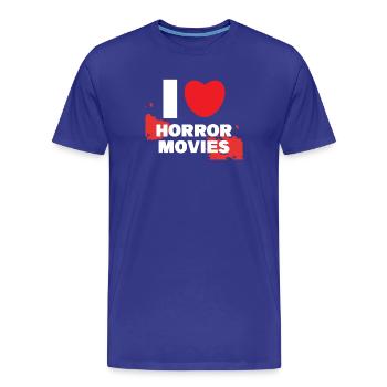 Kino Cineast Ich Liebe Movies Herz Statement Filme - Männer Premium Bio T-Shirt - Königsblau - Vorne - Damien (186cm)