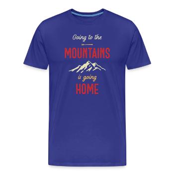 Going to the Mountains is Going Home - Men's Premium Organic T-Shirt - royal blue - Front - Damien (186cm)