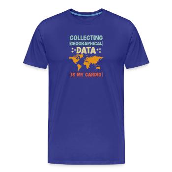 Conception cartographique - T-shirt bio Premium Homme - bleu roi - Devant - Damien (186cm)