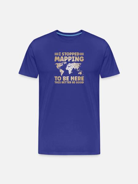 Cartography design - Men's Premium Organic T-Shirt - royal blue