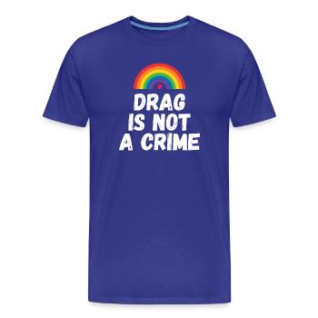 La drague n’est pas un crime - T-shirt bio Premium Homme - bleu roi - Devant - Damien (186cm)