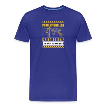 Conception cartographique - T-shirt bio Premium Homme - bleu roi - Devant - Damien (186cm)