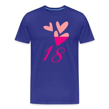 18. 18 JAHRE ALT. 18-JÄHRIGES JUBILÄUM. GEBURTSTAG 18 JAHRE. - Männer Premium Bio T-Shirt - Königsblau - Vorne - Damien (186cm)