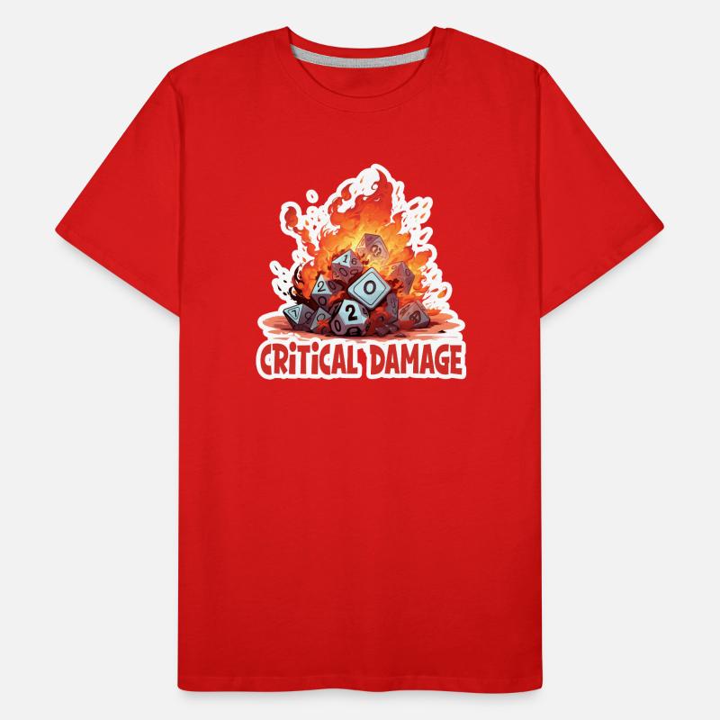 Game Master Critical Damage – Conception de RPG LARP T-shirt bio Premium Homme