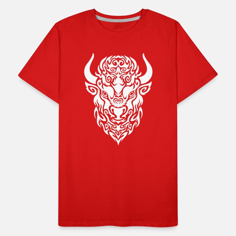 Bison blanc T-shirt bio Premium Homme