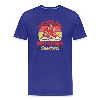 Collectionneur Sneakerhead - T-shirt bio Premium Homme - bleu roi - Devant - Damien (186cm)