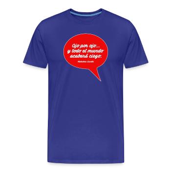 Auge um Auge - Männer Premium Bio T-Shirt - Königsblau - Vorne - Damien (186cm)