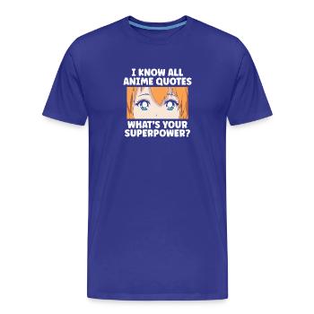 Anime Serien Design - Männer Premium Bio T-Shirt - Königsblau - Vorne - Damien (186cm)