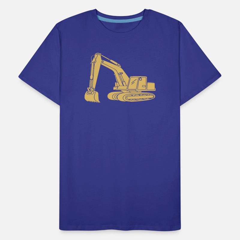 Baggerfahrer Silhouette - Baugeräteführer Männer Premium Bio T-Shirt