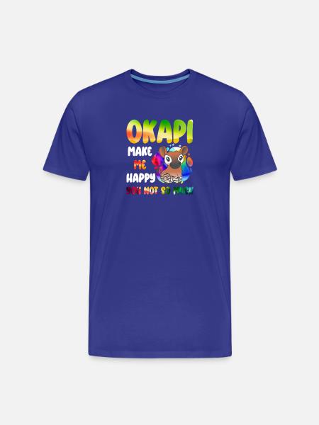 Okapi Wächter des Waldes - Männer Premium Bio T-Shirt - Königsblau