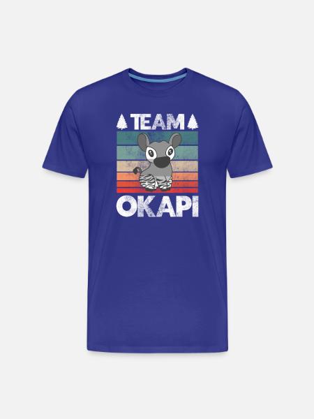 Okapi das Juwel des Dschungels - Männer Premium Bio T-Shirt - Königsblau