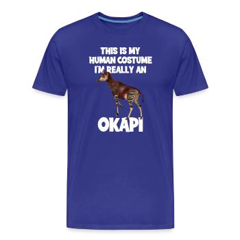 Okapi Zoo Expedition - Men's Premium Organic T-Shirt - royal blue - Front - Damien (186cm)