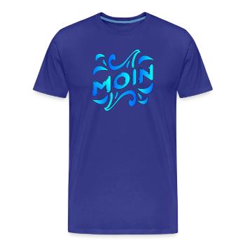  MOIN ELBE - Männer Premium Bio T-Shirt - Königsblau - Vorne - Damien (186cm)
