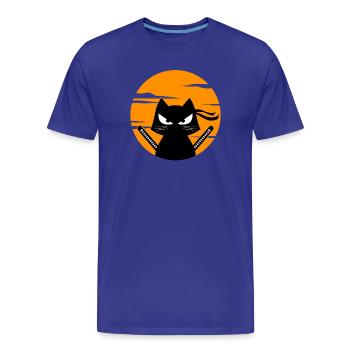 Chat Japonais Anime Manga Animation Mangastyle - T-shirt bio Premium Homme - bleu roi - Devant - Damien (186cm)