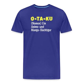 Déclaration de manga Anime Otaku Mangastyle Cartoon - T-shirt bio Premium Homme - bleu roi - Devant - Damien (186cm)