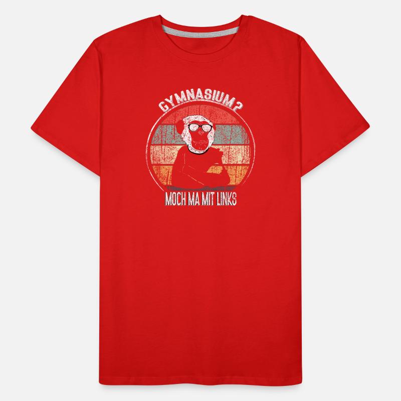 Jeu de mots vintage Monkey Gymnasium T-shirt bio Premium Homme