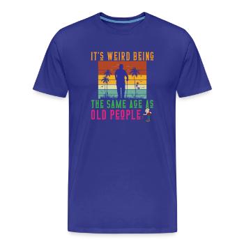 Parole irrévérencieuse d’un jeune aîné - T-shirt bio Premium Homme - bleu roi - Devant - Damien (186cm)