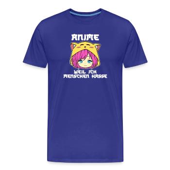 Trickfilm Comic Anime Manga Statement Zeichentrick - Männer Premium Bio T-Shirt - Königsblau - Vorne - Damien (186cm)
