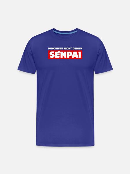 Anime Japan Animation Senpai Statement Comic - Männer Premium Bio T-Shirt - Königsblau