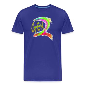 Génération Z - T-shirt bio Premium Homme - bleu roi - Devant - Damien (186cm)