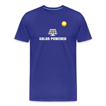 Solar Powered Solar Solar Solar Panel Power - Men's Premium Organic T-Shirt - royal blue - Front - Damien (186cm)