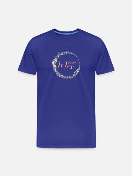 Soon Mrs. - Team Bride!,Kranz - Men's Premium Organic T-Shirt - royal blue