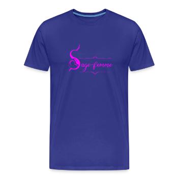 Sage-femme - T-shirt bio Premium Homme - bleu roi - Devant - Damien (186cm)