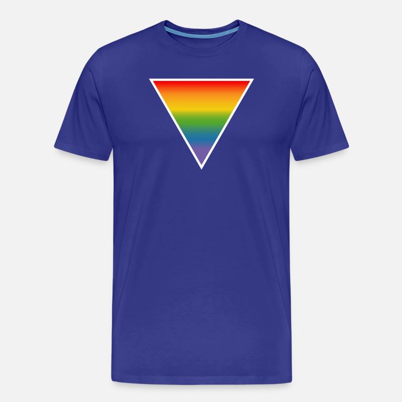 Regenbogen LGBTQIA triangle white - Männer Premium Bio T-Shirt - Königsblau