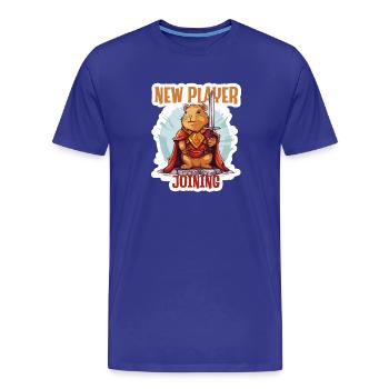 New Player Joined Capybara RPG Shirt - Men's Premium Organic T-Shirt - royal blue - Front - Damien (186cm)