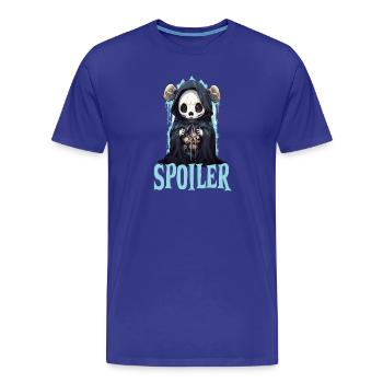 Spoiler de la mort de dessin animé mignon, t-shirt drôle - T-shirt bio Premium Homme - bleu roi - Devant - Damien (186cm)