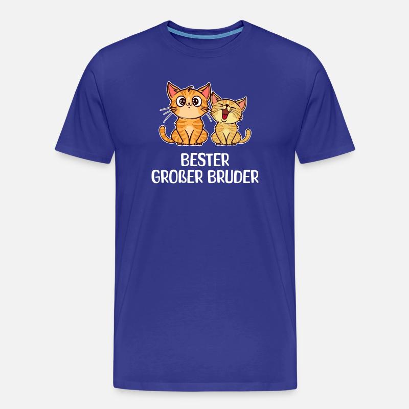 Geschwisterliebe Bro Katze Statement Großer Bruder - Männer Premium Bio T-Shirt - Königsblau