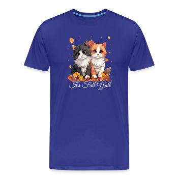 Es ist Herbst, ihr alle Herbst-Kätzchenblätter - Männer Premium Bio T-Shirt - Königsblau - Vorne - Damien (186cm)