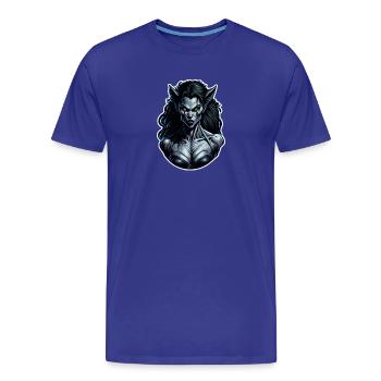 Chasseur nocturne vampirique - T-shirt bio Premium Homme - bleu roi - Devant - Damien (186cm)