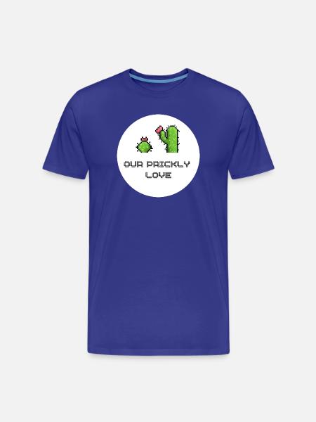 Our Spiky Love Pixel Art - Men's Premium Organic T-Shirt - royal blue