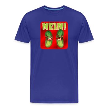 SALZGURKEN ESSIGGURKEN - NEIN - Männer Premium Bio T-Shirt - Königsblau - Vorne - Damien (186cm)