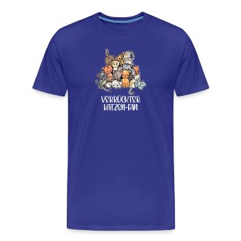 Katze Statement Kuscheltier Haustiere Heimtier - Männer Premium Bio T-Shirt - Königsblau - Vorne - Damien (186cm)