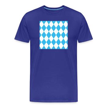 Hintergrund Blau-Weiß Bayern Deutschland - Männer Premium Bio T-Shirt - Königsblau - Vorne - Damien (186cm)