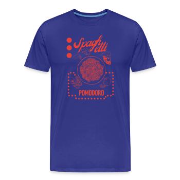 Spaghettis - T-shirt bio Premium Homme - bleu roi - Devant - Damien (186cm)